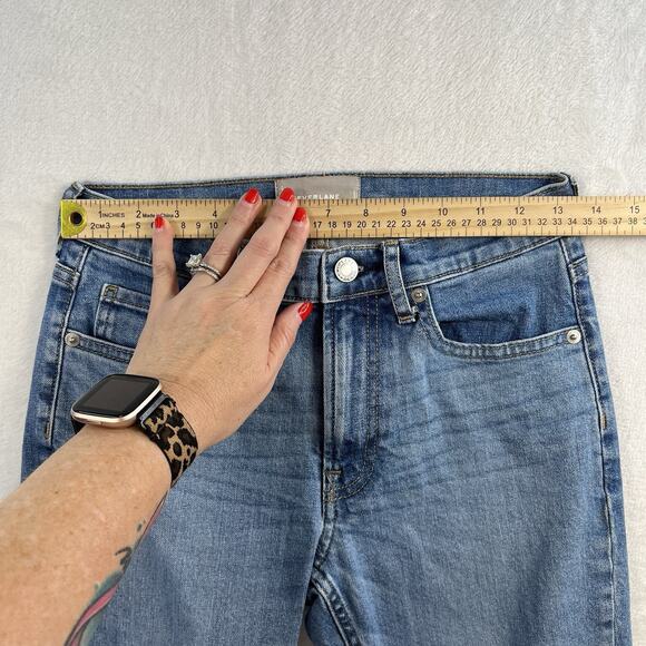 Everlane Sz 27 Ankle Mid Rise Skinny Jean Blue Wash Women’s Stretch Capsule - Picture 10 of 14